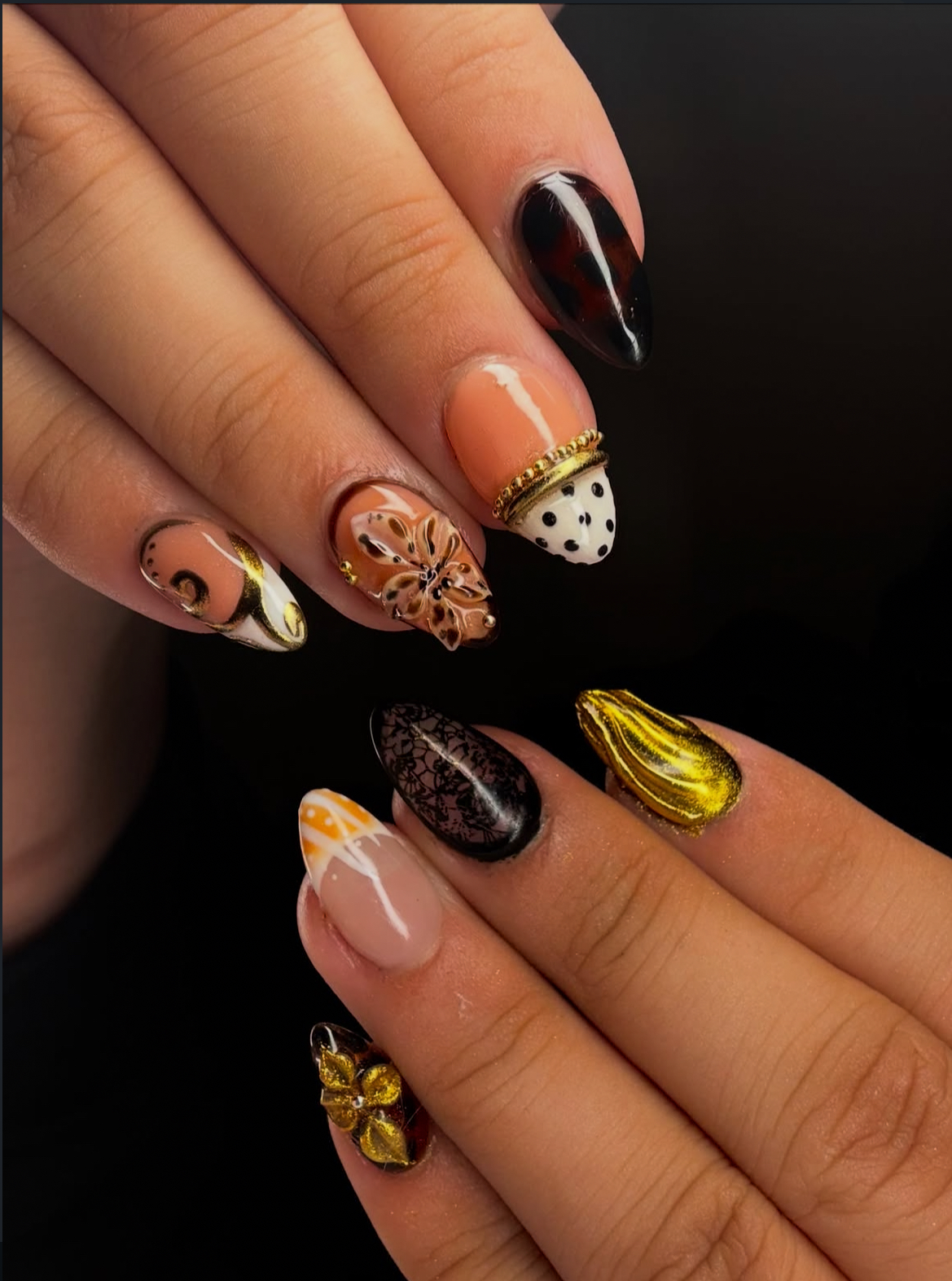 early 2000s tuscan mom press-on nail set